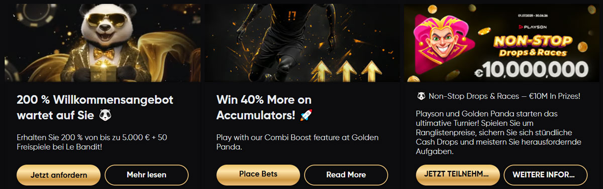 Golden Panda Casino-Boni